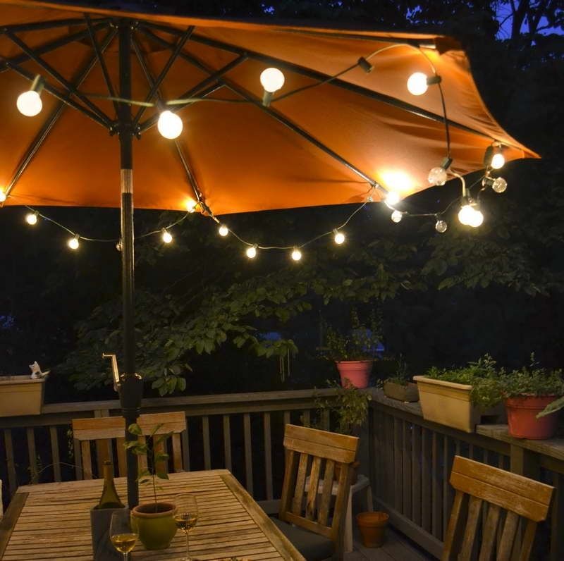Sunbrella Outdoor Light Fixtures Globe Solar Powered Garden Parasols Within Outdoor Globe Lanterns (View 9 of 15)