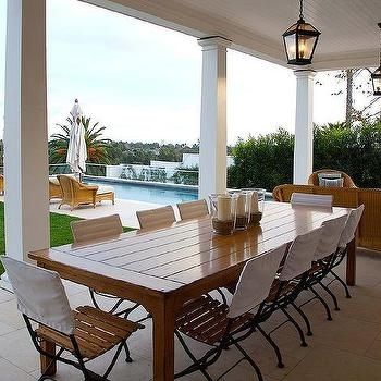 Wood And Fabric Outdoor Dining Chairs Design Ideas For Outdoor Dining Lanterns (View 7 of 15)