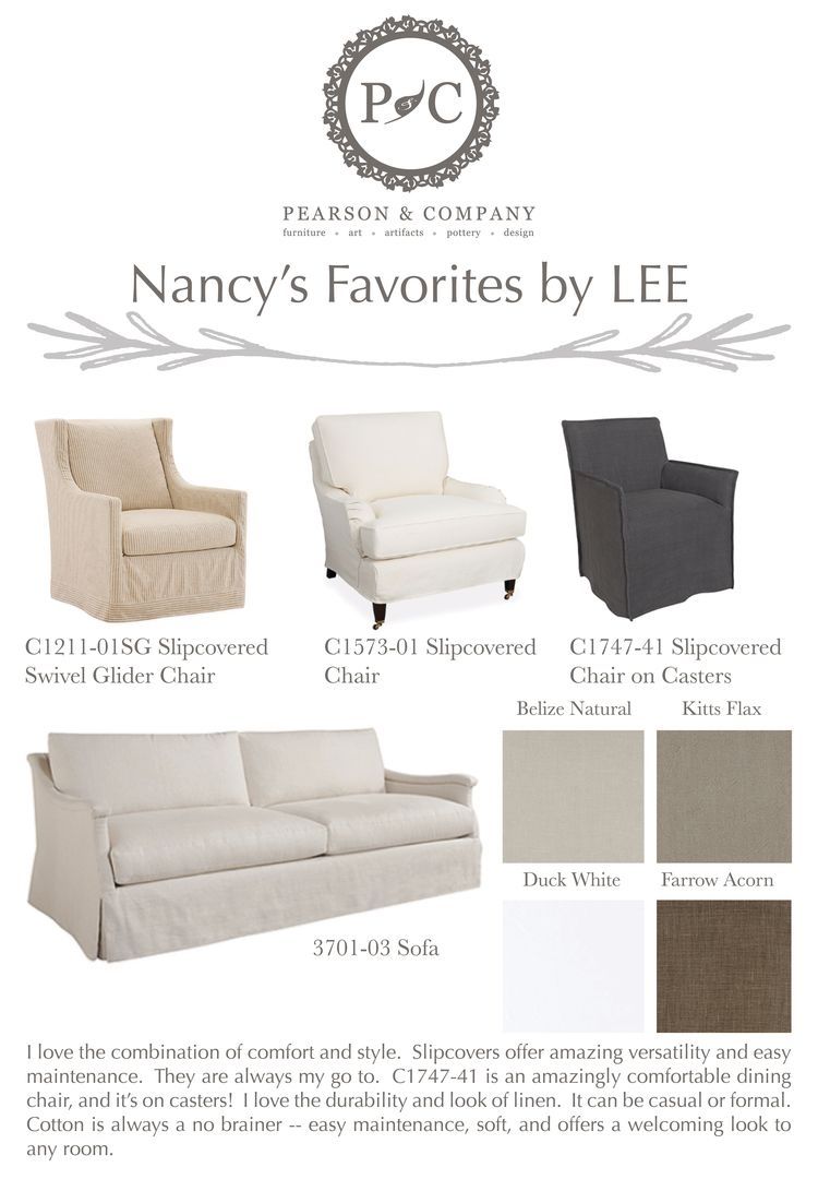2019 Pearson White Slipcovered Side Chairs With Nancy Lee Industries Picks Pearson & Company Omaha (View 8 of 20)