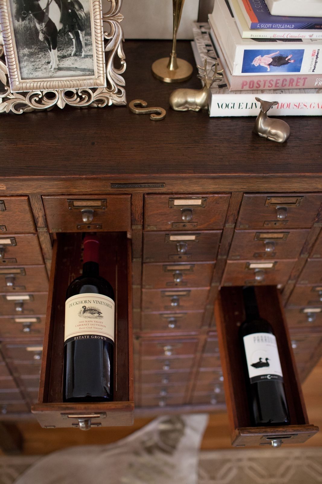 A Subversive Use For A Vintage Card Catalogue As Wine Bottle Storage In Most Popular Leven Wine Sideboards (View 19 of 20)