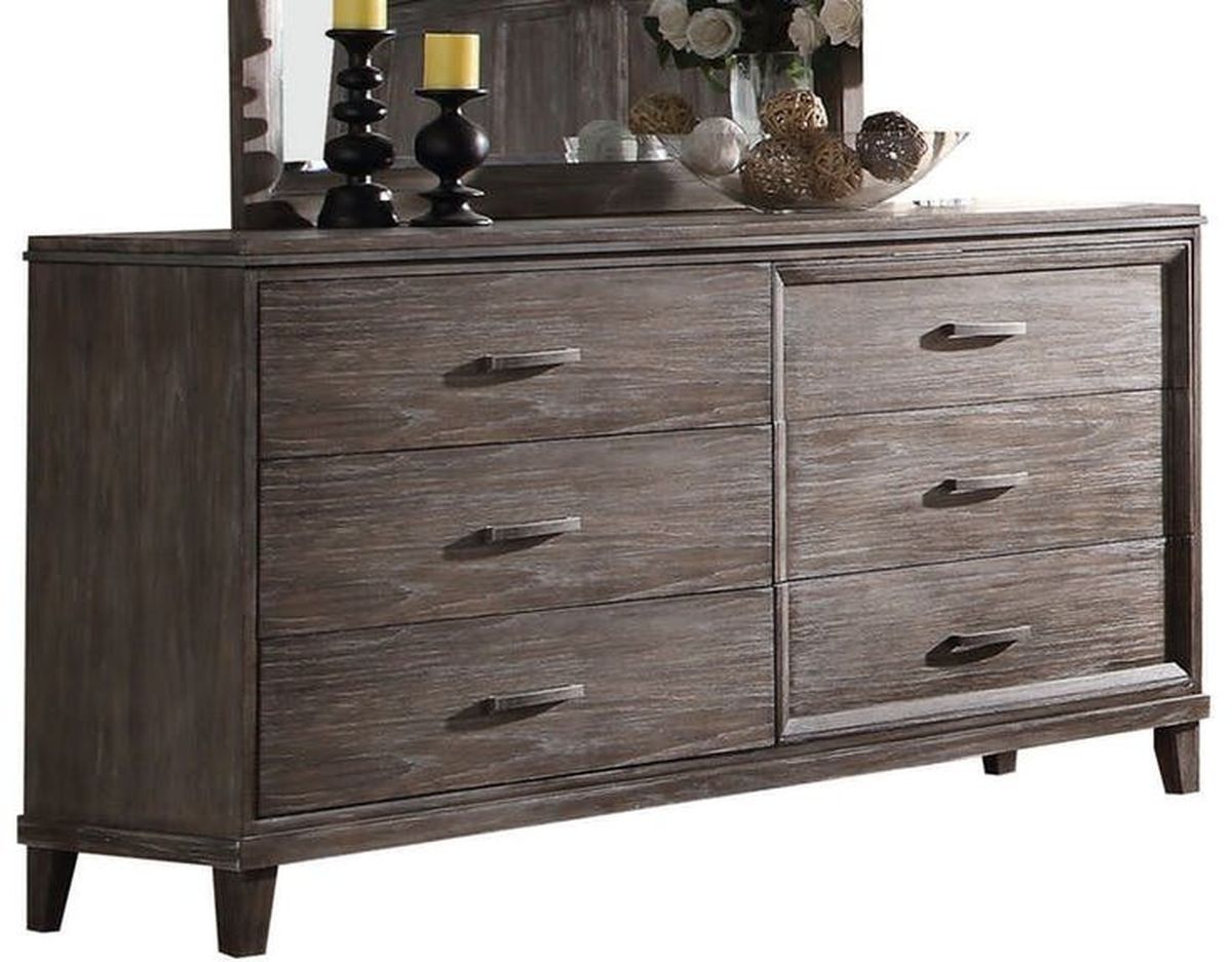 Acme Furniture Bayonne Dresser In Burnt Oak | Local Furniture Outlet For Best And Newest Burnt Oak Wood Sideboards (View 5 of 20)