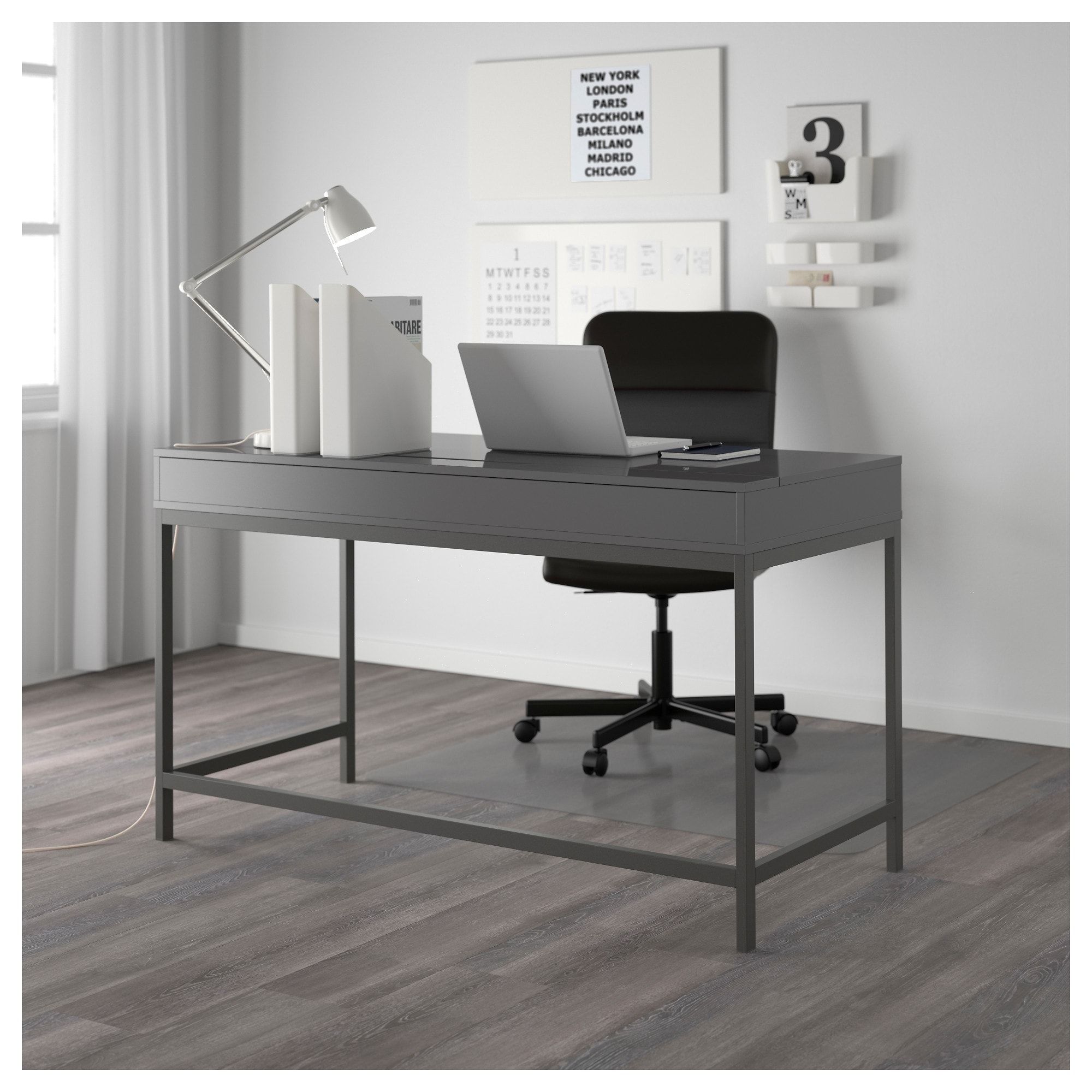 Alex Desk Grey 131 X 60 Cm – Ikea Regarding 2018 Alexa Grey Side Chairs (View 14 of 20)