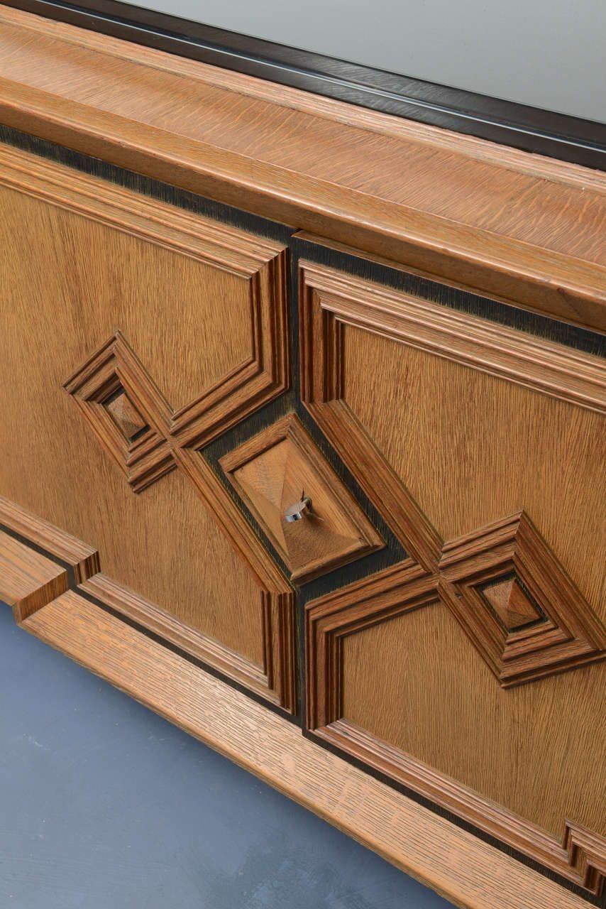 Art Deco Cubist Design Cerused Oak Sideboardde Coene Belgian Top Within 2017 Walnut Finish Crown Moulding Sideboards (View 9 of 20)