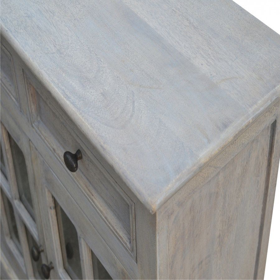 Artisan – Solid Mango Wood 4 Door 4 Drawer Stone Acid Wash Glazed Pertaining To Most Popular Mango Wood Grey 4 Drawer 4 Door Sideboards (View 16 of 20)