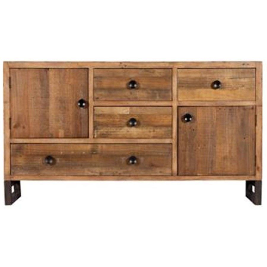 Baker Nixon Rustic Wide Sideboard Intended For 2017 Blue Stone Light Rustic Black Sideboards (Photo 17 of 20)