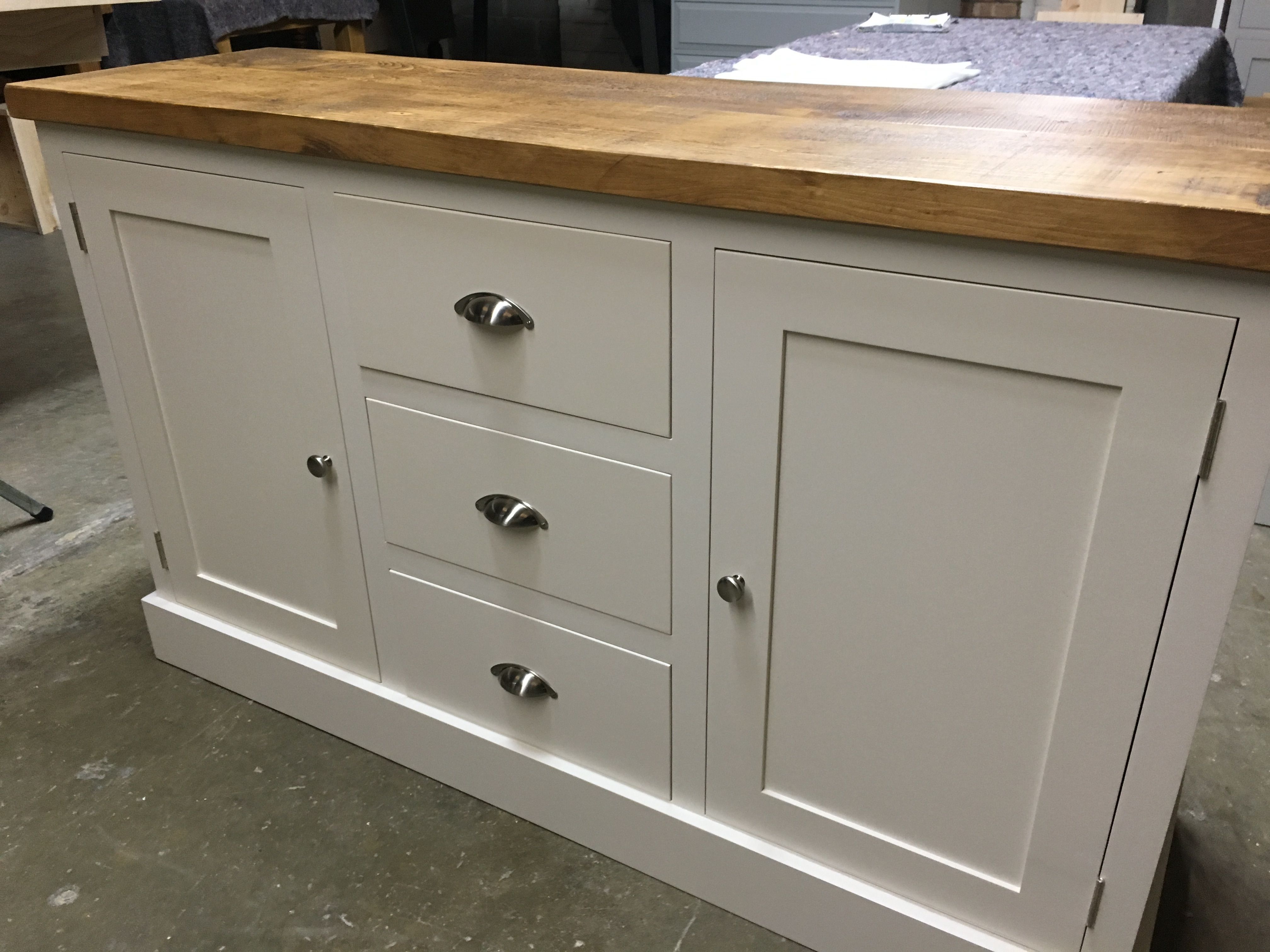 Beautiful Sideboard Painted With A Rustic Plank Top. Made In England With Most Recently Released Craftsman Sideboards (Photo 11 of 20)