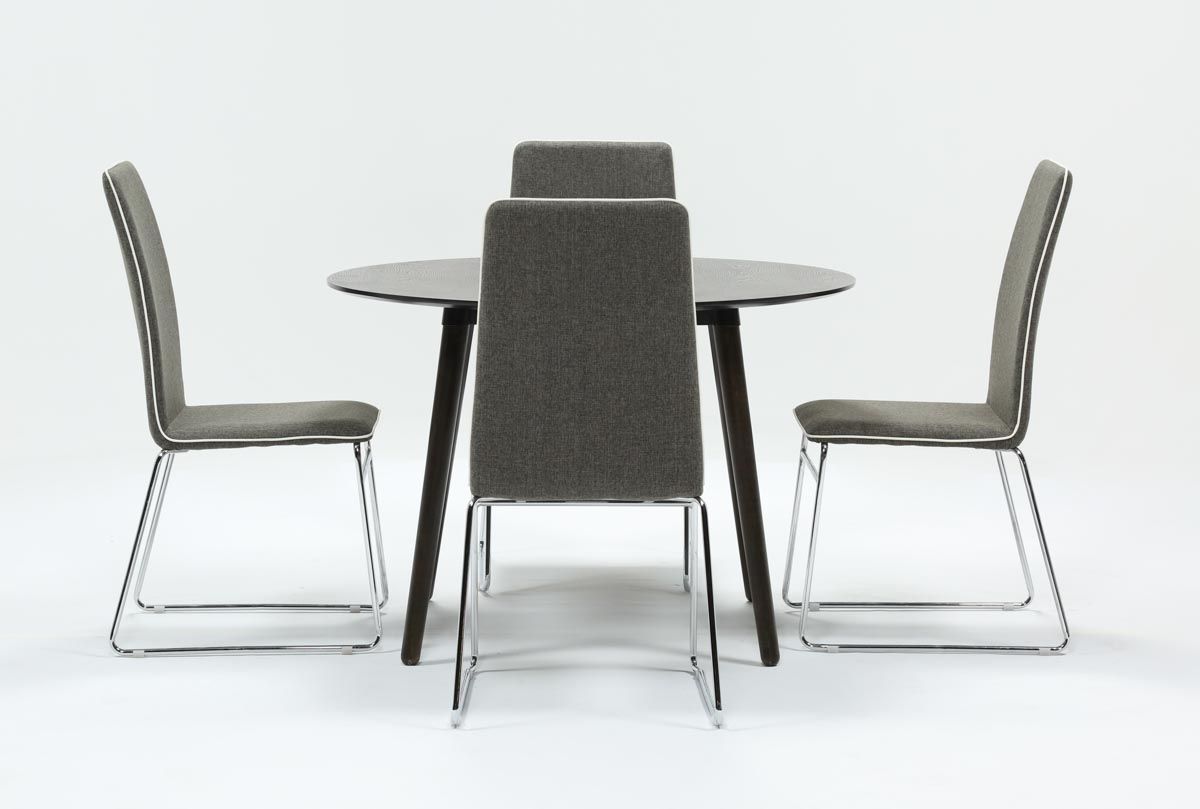Best And Newest Oliver Side Chairs In Swift 5 Piece Round Dining Set With Oliver Side Chairs (View 16 of 20)