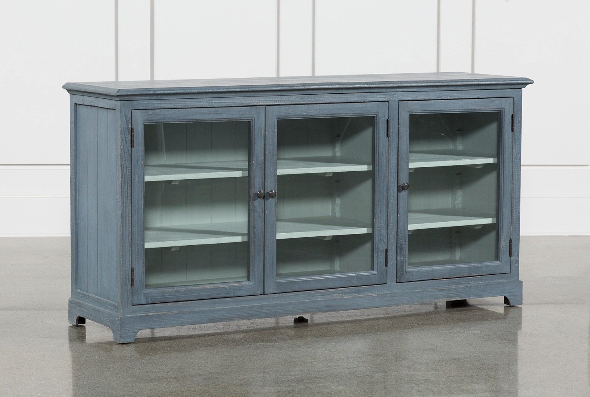 Featured Photo of 2024 Popular Blue Stone Light Rustic Black Sideboards