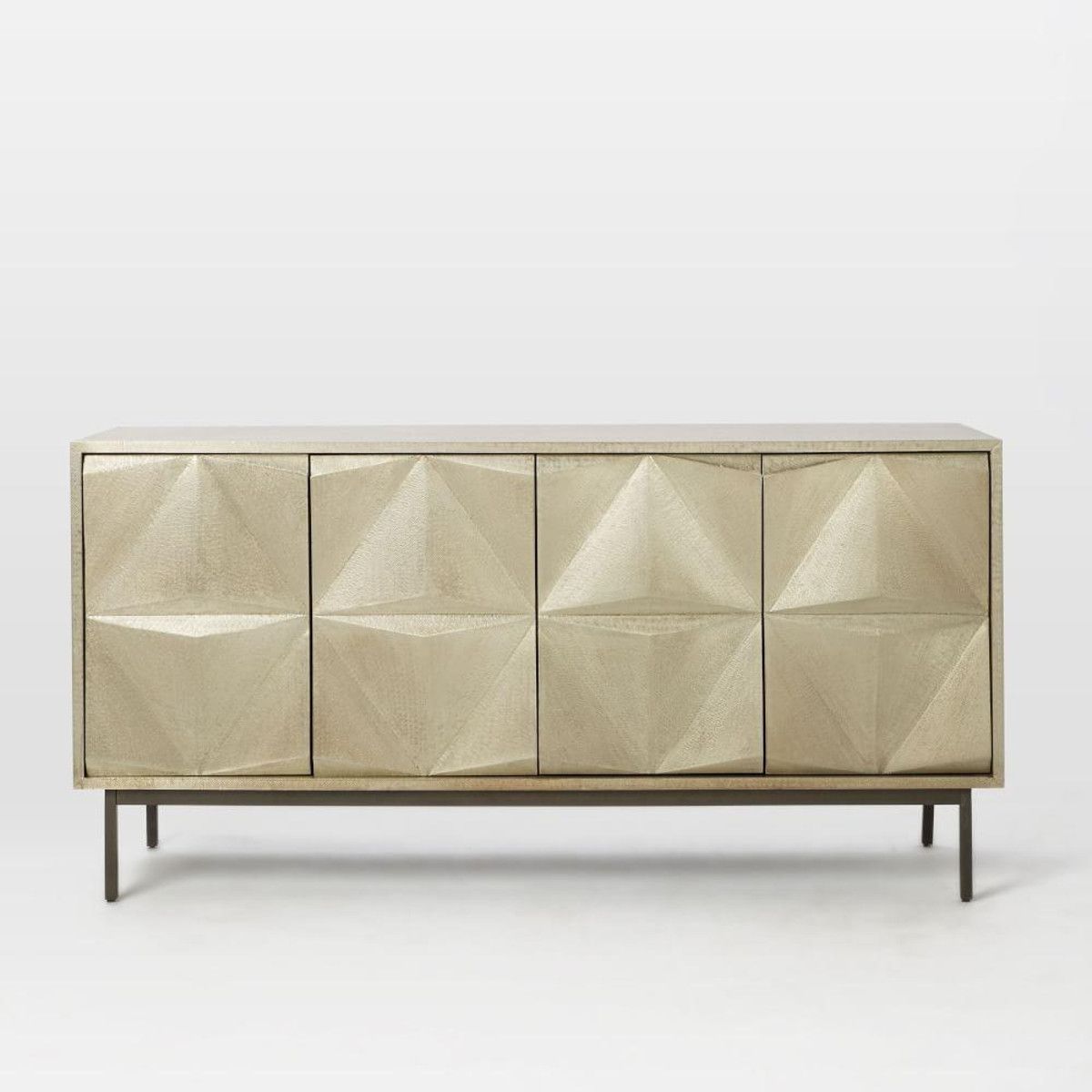 Brass Clad Sculpted Geo Sideboard | Ruth Main Room | Pinterest In Recent Geo Capiz Sideboards (Photo 1 of 20)