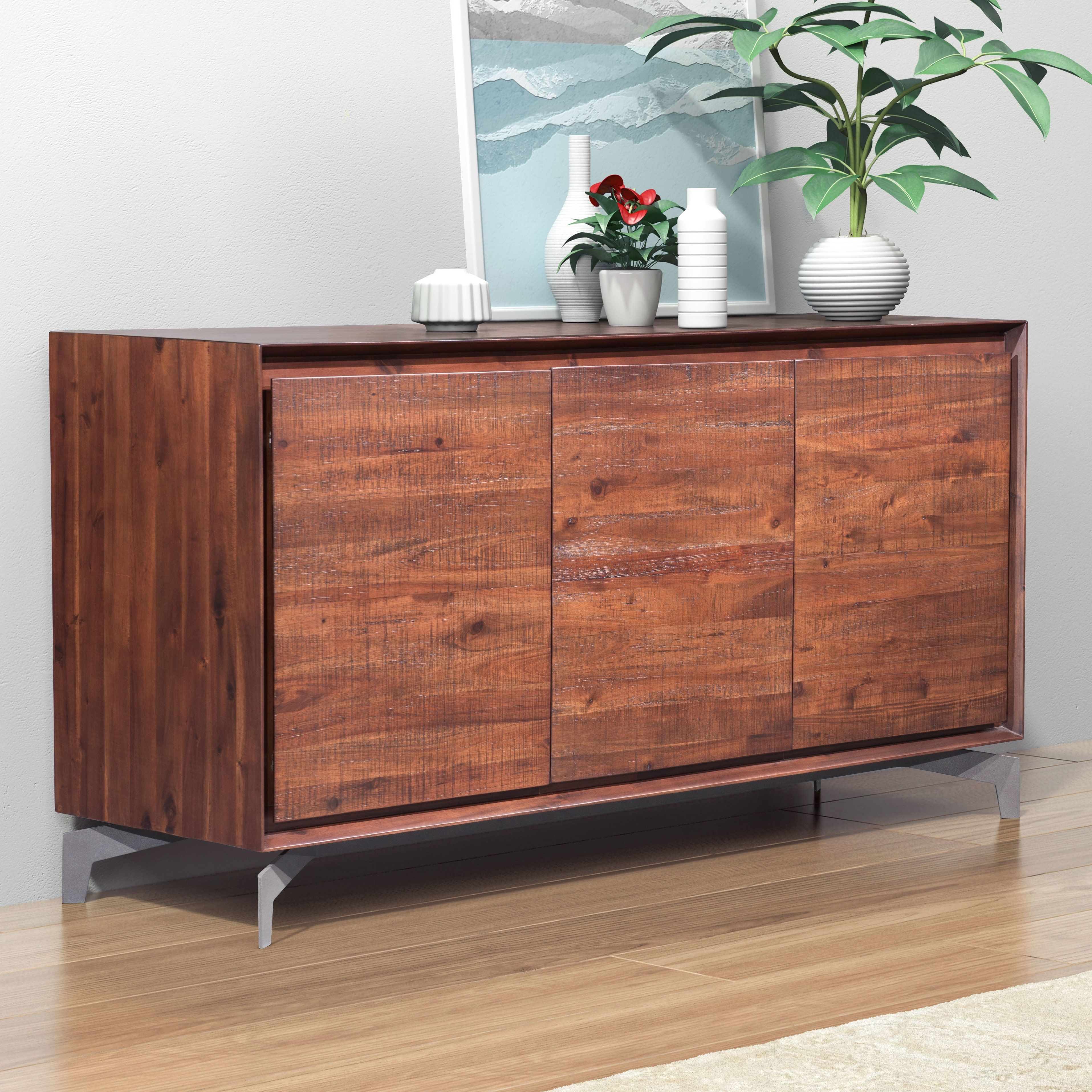 Featured Photo of 20 Collection of Burn Tan Finish 2-door Sideboards