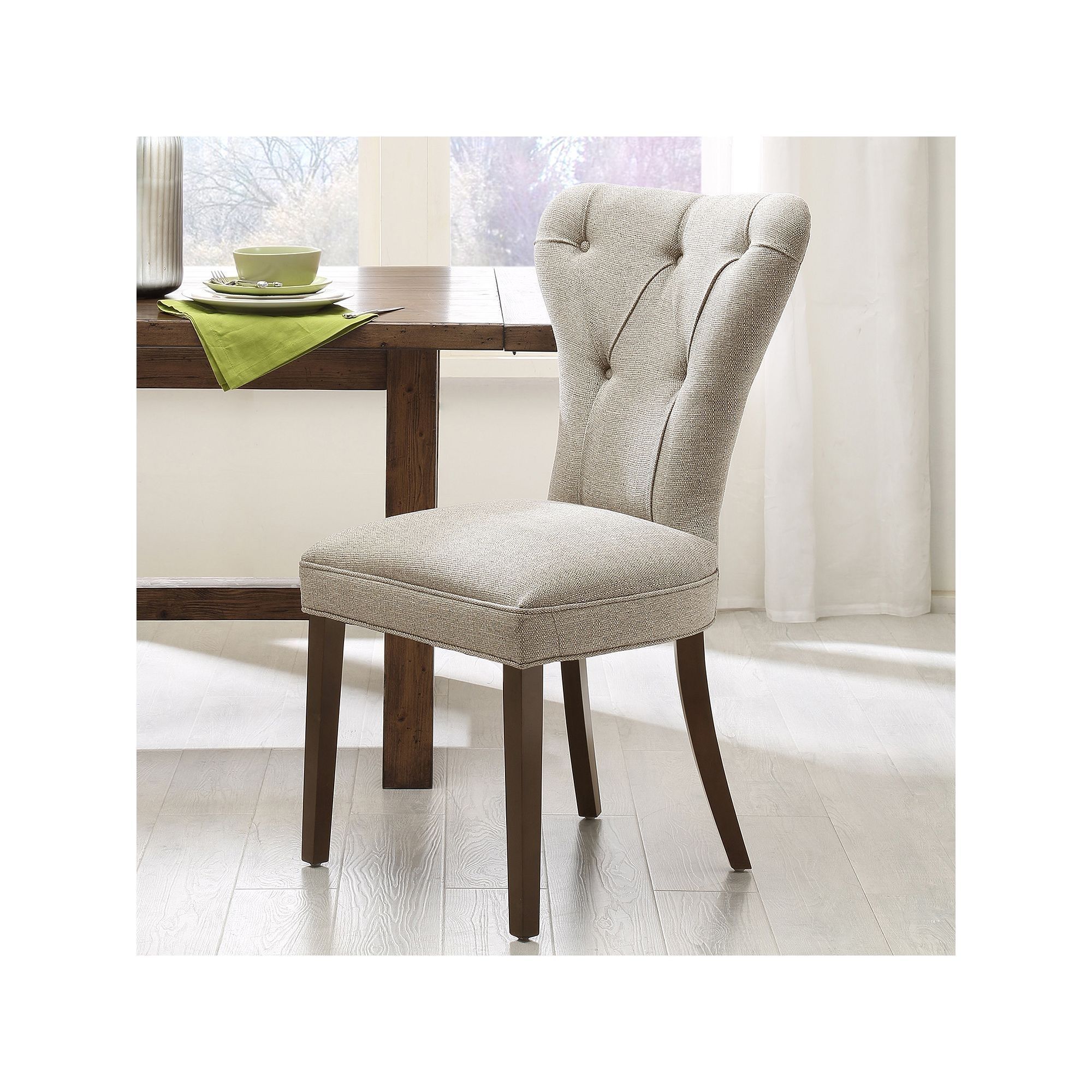 Caden Side Chairs Inside Fashionable Madison Park 2 Piece Jocelyn Dining Chair Set, Beig/green (beig (View 13 of 20)