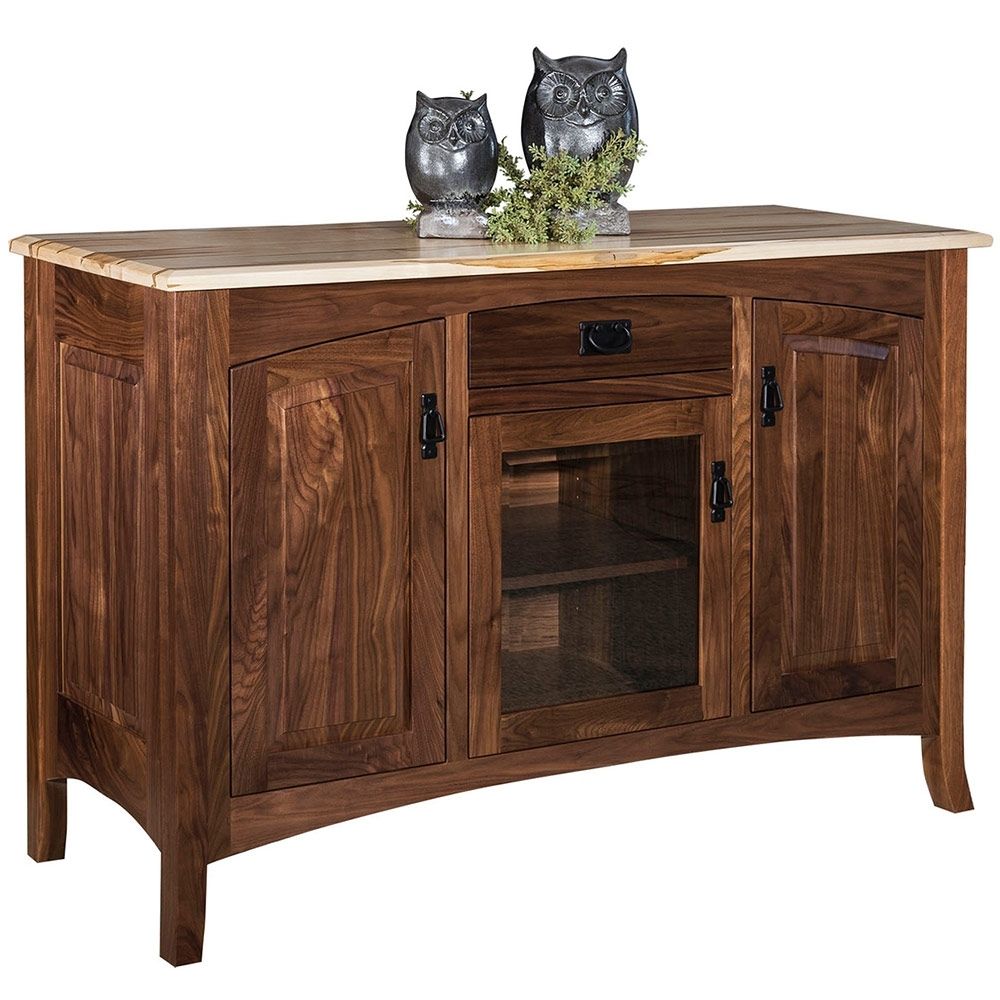 Cambria Wine Rack Amish Sideboard – Amish Buffet | Cabinfield Fine Intended For Best And Newest Lockwood Sideboards (View 9 of 20)
