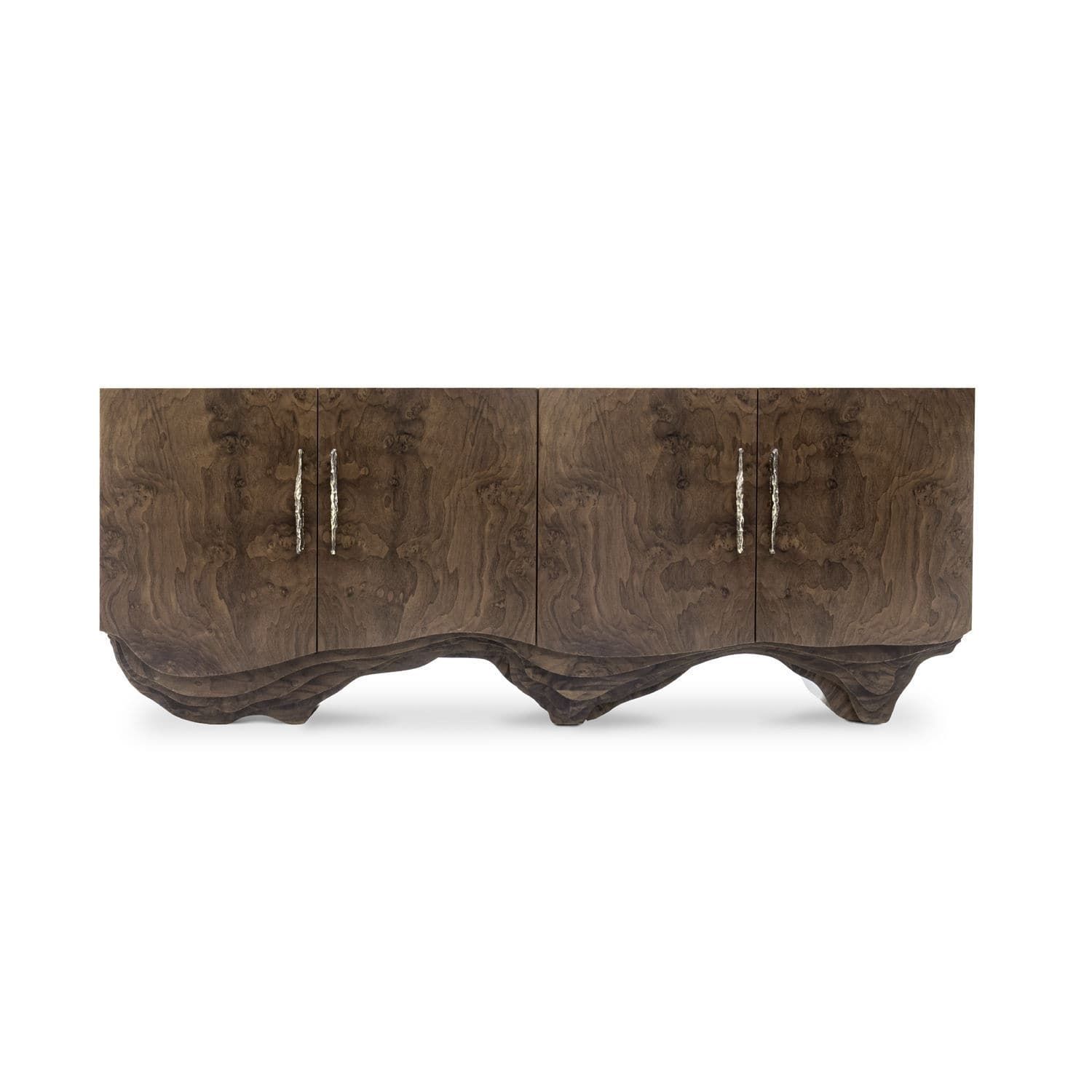 Contemporary Sideboard / Walnut / Wood Veneer / Polished Brass Throughout 2018 Walnut Finish Contempo Sideboards (Photo 3 of 20)