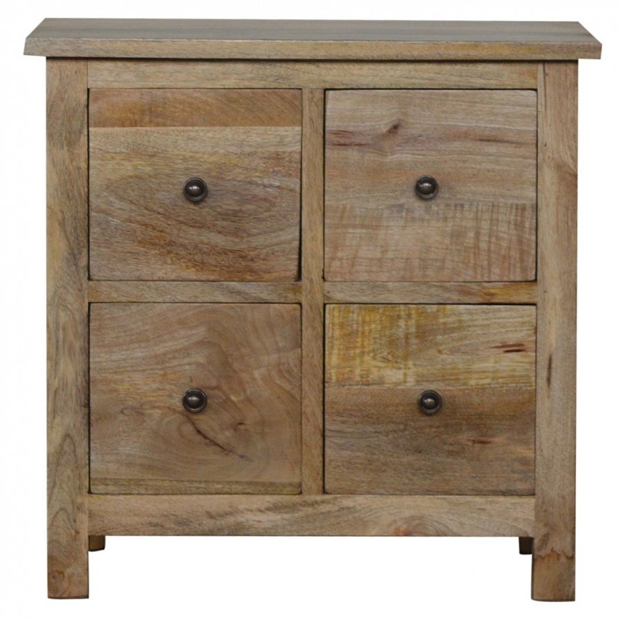 Country 4 Drawer Cd Cabinet Pertaining To Most Current Corrugated Natural 4 Drawer Sideboards (Photo 4 of 20)
