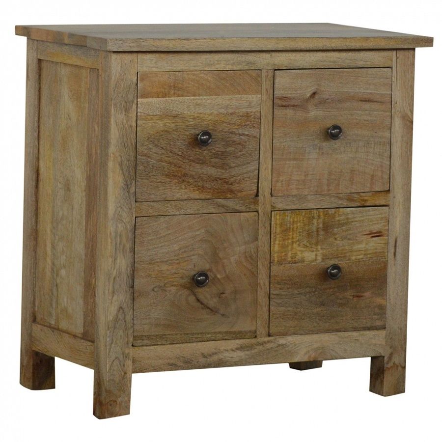 Country 4 Drawer Cd Cabinet Regarding Best And Newest Corrugated Natural 4 Drawer Sideboards (Photo 11 of 20)