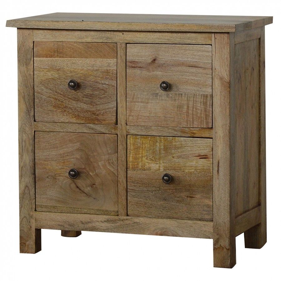 Country 4 Drawer Cd Cabinet With Regard To Newest Corrugated Natural 4 Drawer Sideboards (Photo 12 of 20)