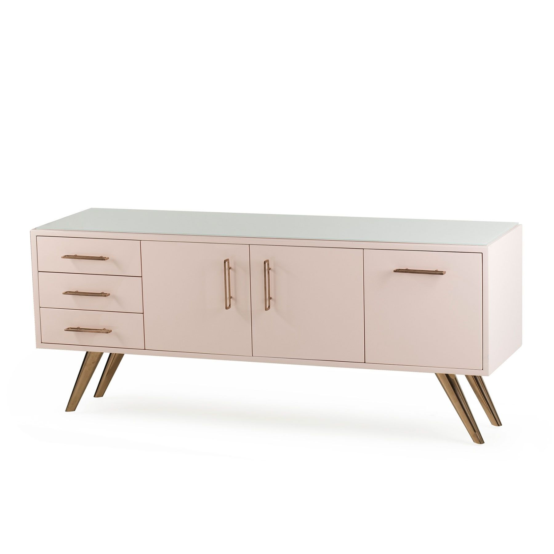 Diaz Chest – Rose Gold – Sideboard – Kelly Hoppen | Resource Decor With Most Popular Burn Tan Finish 2 Door Sideboards (View 20 of 20)