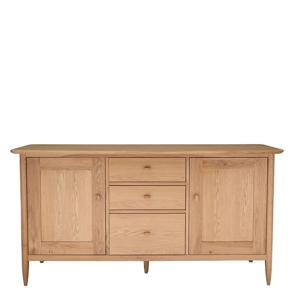 Ercol Teramo Large Oak Sideboard | Sideboards | Dining Room Throughout Best And Newest Burnt Oak Wood Sideboards (View 14 of 20)