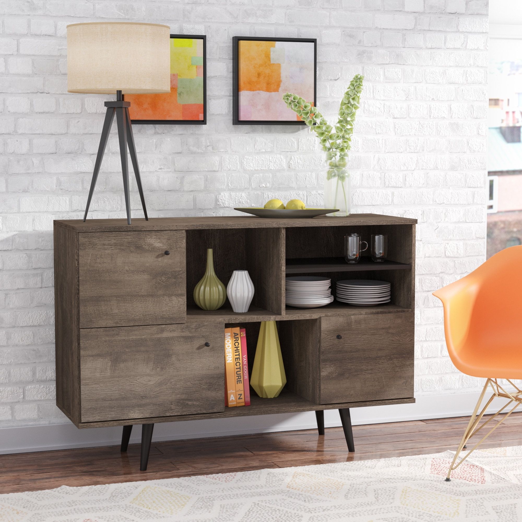 Extra Long Buffet | Wayfair Inside Most Up To Date Reclaimed Elm 71 Inch Sideboards (View 7 of 20)