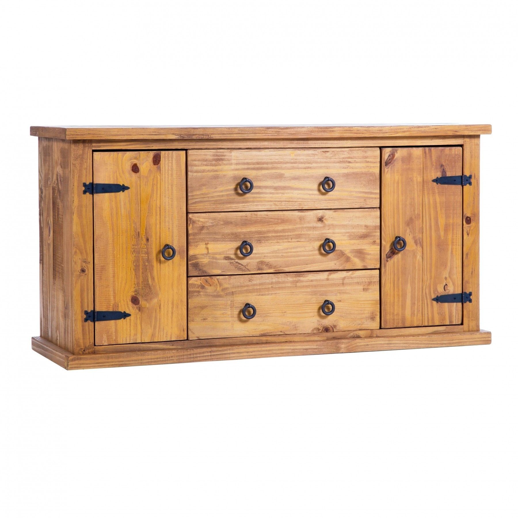 Farmhouse Pine Large Sideboard – Sideboards & Display Units With Regard To Most Up To Date Aged Pine 3 Drawer 2 Door Sideboards (View 3 of 20)