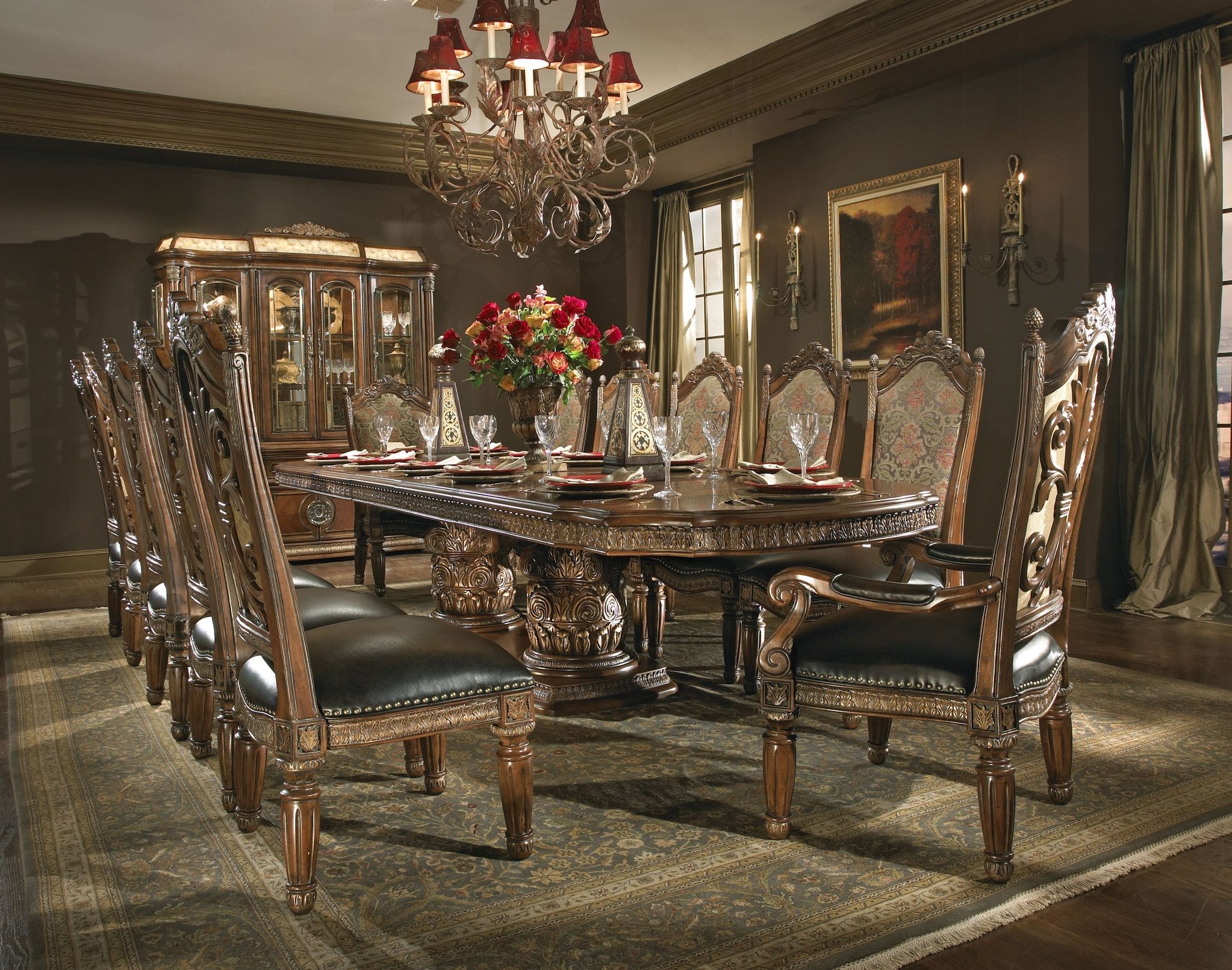 Fashionable Valencia Side Chairs Within Villa Valencia Formal Dining Room Collectionaico – (View 20 of 20)