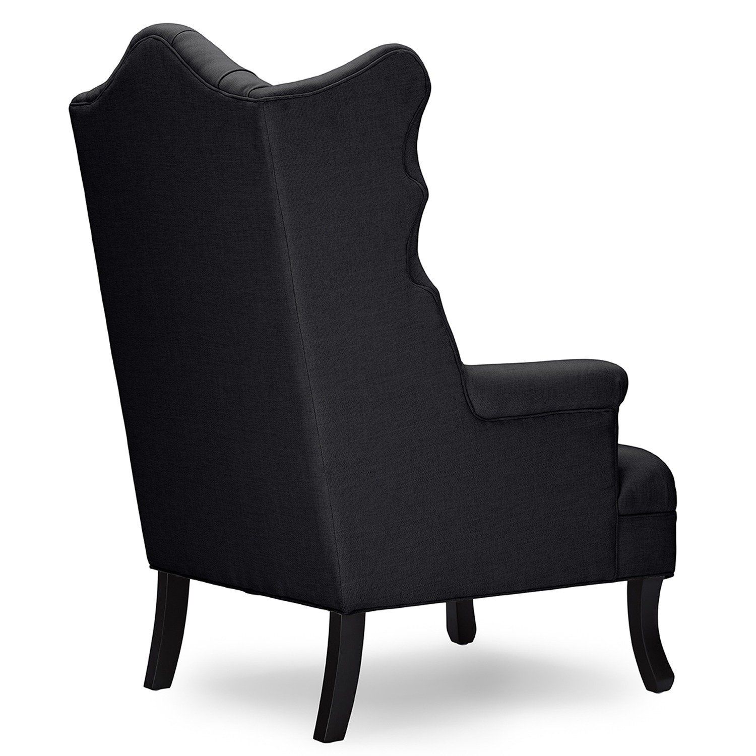 Favorite Shop Baxton Studio Norwood Grey Fabric Upholstered Wing Back Accent Pertaining To Norwood Upholstered Hostess Chairs (View 5 of 20)