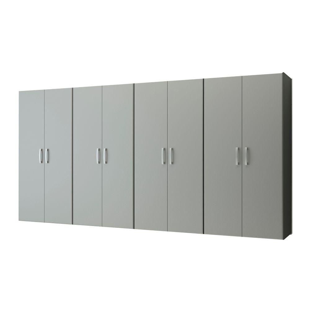 Flow Wall Modular Wall Mounted Garage Cabinet Storage Set With Inside Most Recently Released Charcoal Finish 4 Door Jumbo Sideboards (View 6 of 20)