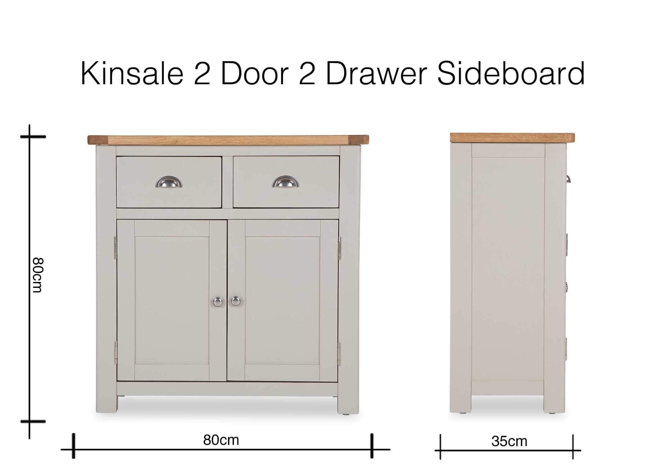 French Country Two Tone Two Door Two Drawer Sideboard – Kinsale – Ez With Regard To Recent 2 Door Mirror Front Sideboards (Photo 20 of 20)