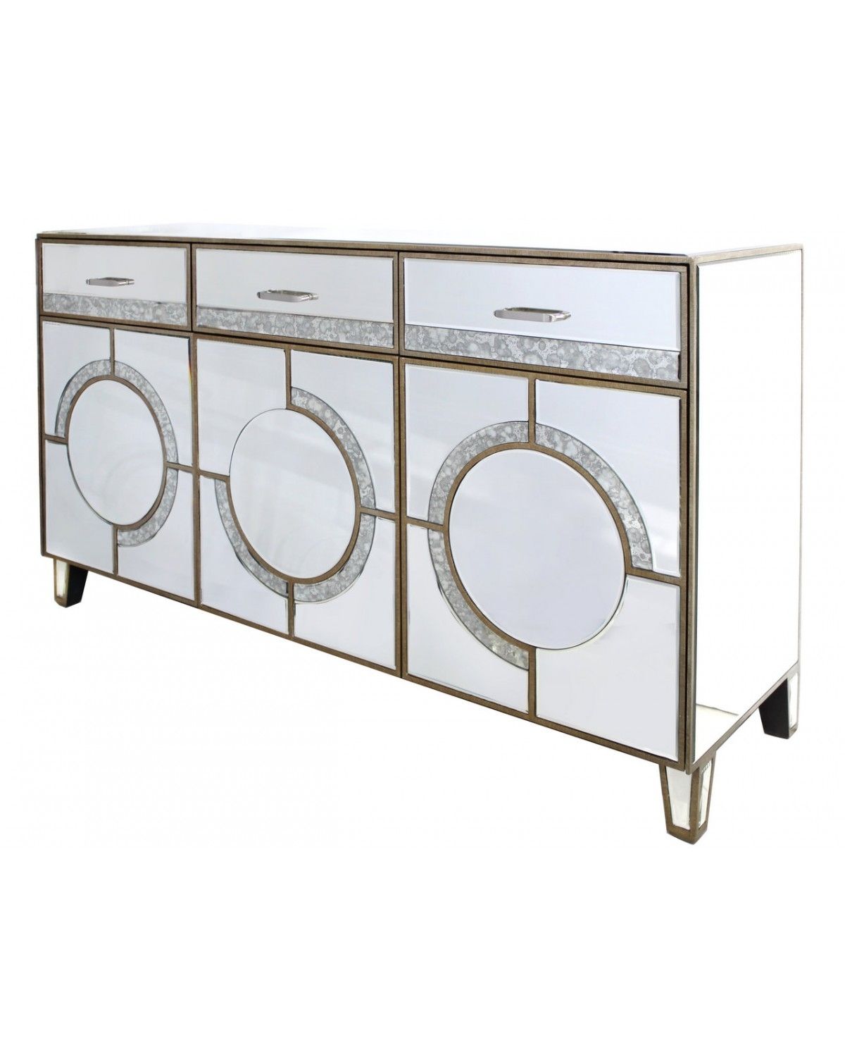 Gatsby Antique Mirror Sideboard | Cimc Home Intended For Most Popular Diamond Circle Sideboards (View 4 of 20)