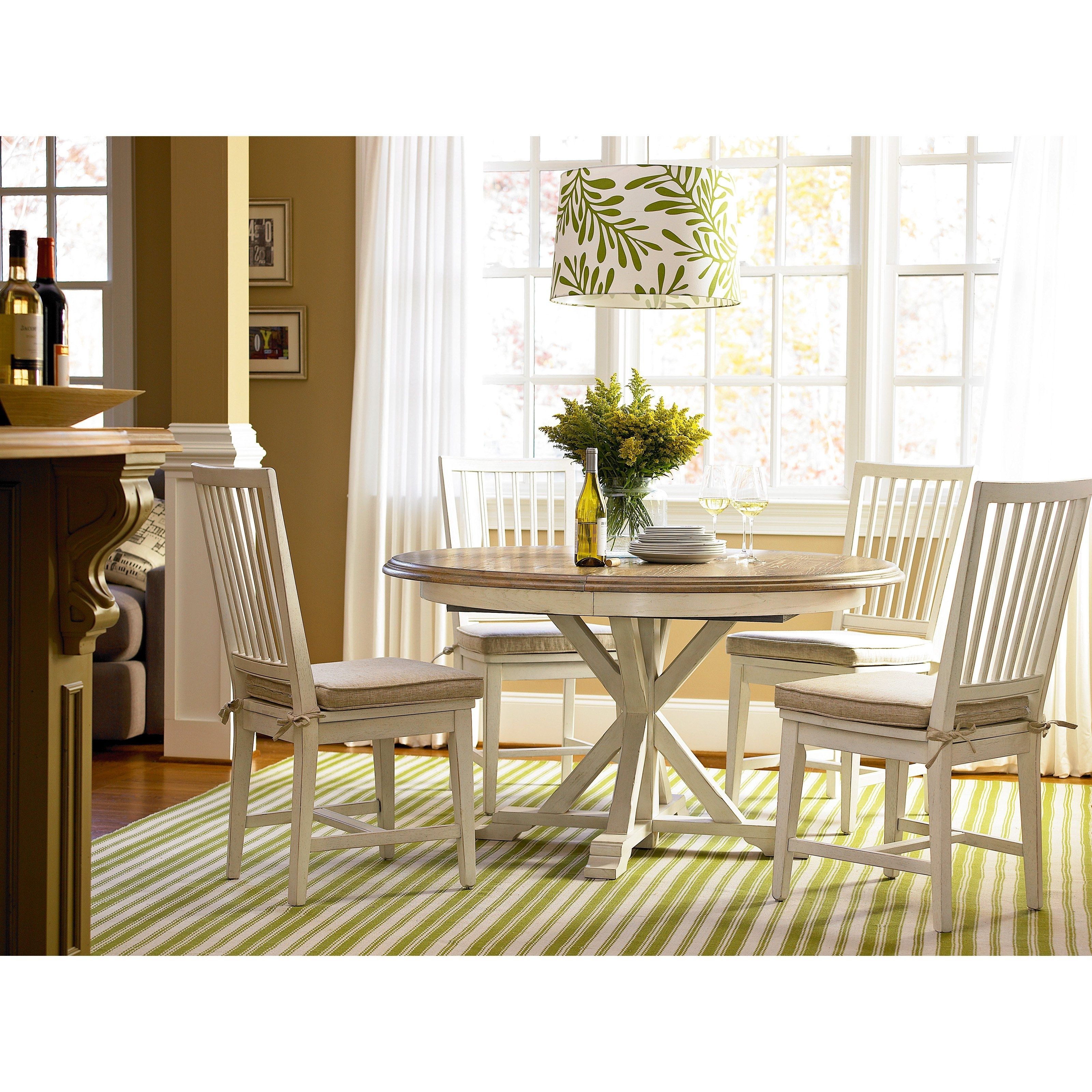 Great Rooms Garden Breakfast Round Dining Table – Terrace Gray Within Favorite Cintra Side Chairs (View 8 of 20)