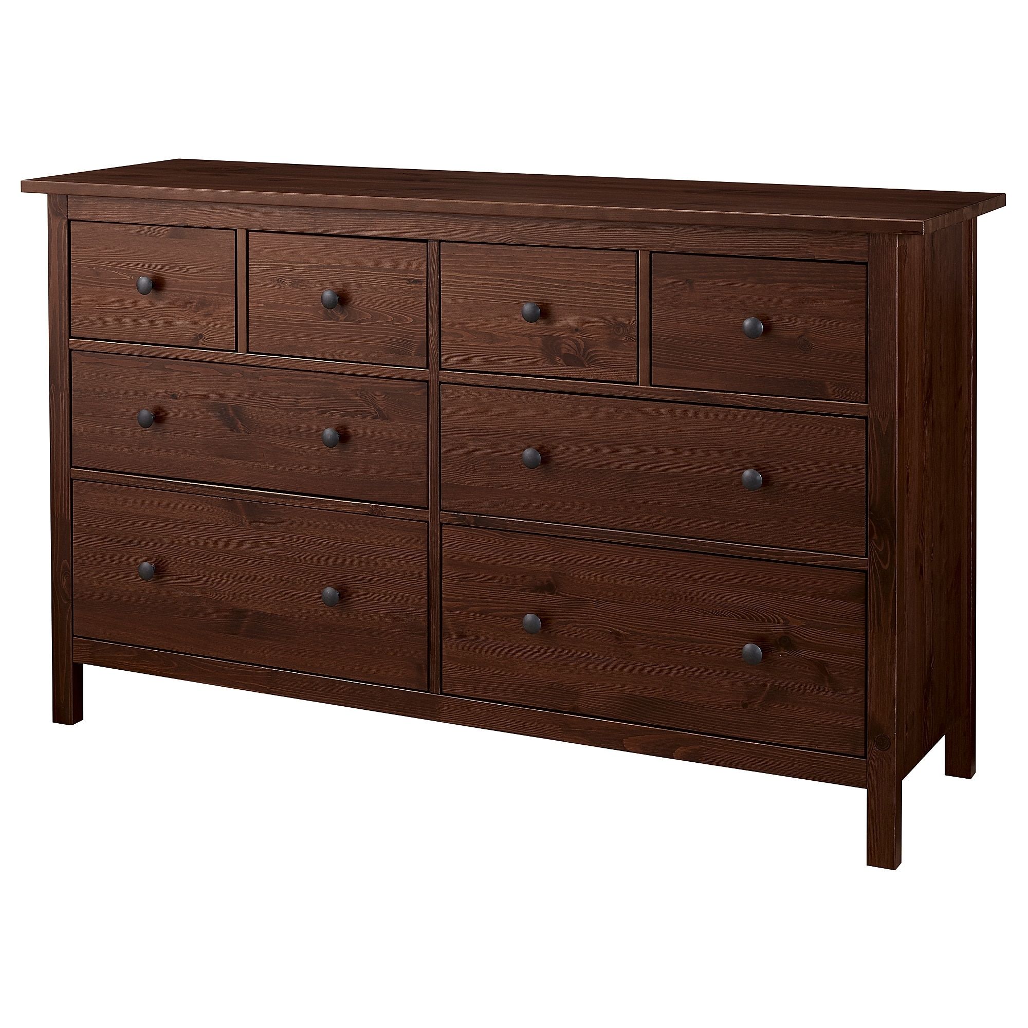 Hemnes 8 Drawer Dresser – Dark Gray Stained, 63x37 3/8 " – Ikea With Regard To Most Recent Oil Pale Finish 4 Door Sideboards (Photo 18 of 20)