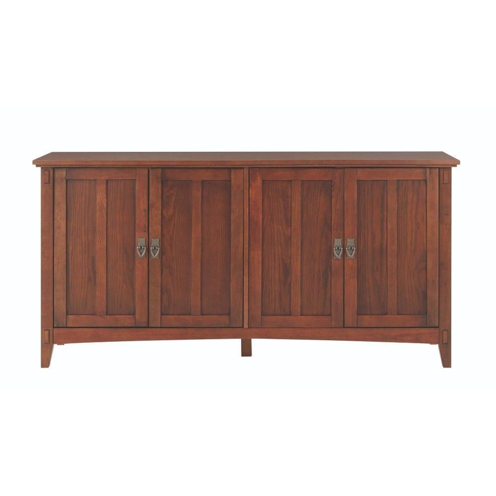 Home Decorators Collection Aldridge Antique Walnut Buffet 9415000960 Intended For Most Recently Released Antique Walnut Finish 2 Door/4 Drawer Sideboards (View 12 of 20)