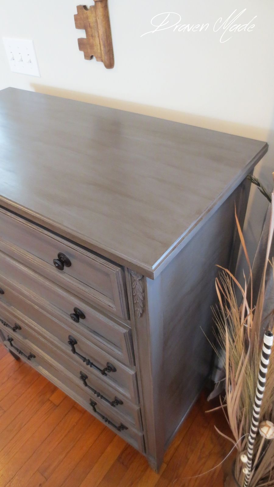 How To Glaze Furniture: Bronze Gray Dresser | Painting Tips With 2018 Burnt Tannin 4 Door Sideboards (View 9 of 20)