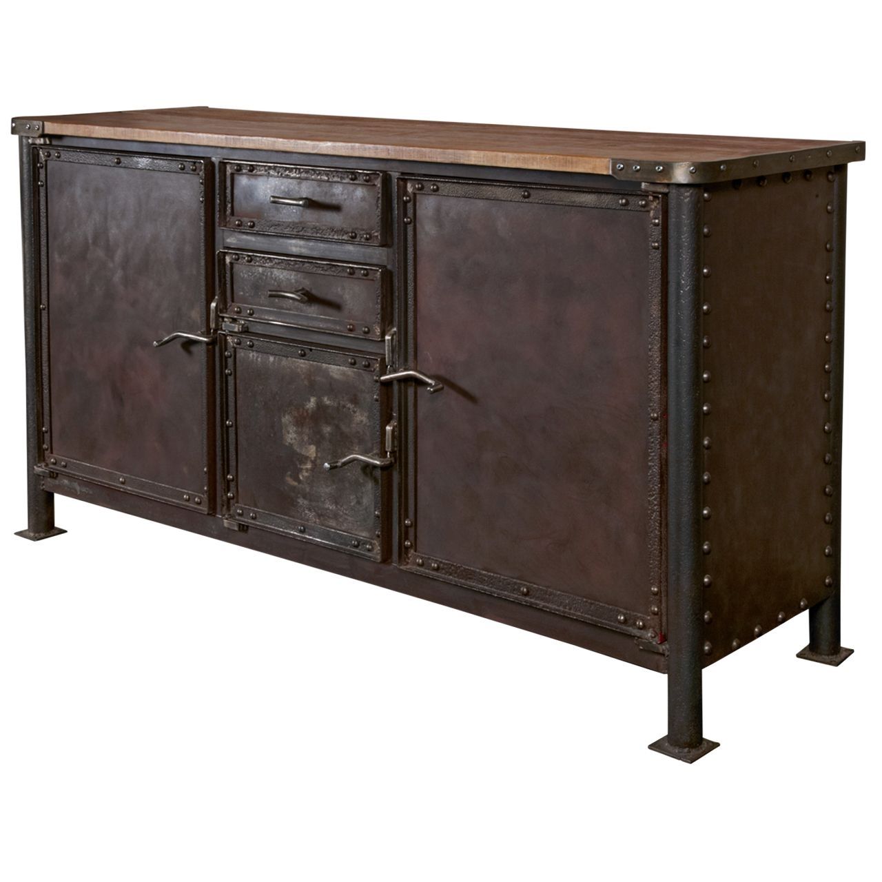 Iron And Oak Industrial Buffet | Current File | Pinterest Intended For Most Current Iron Sideboards (Photo 2 of 20)