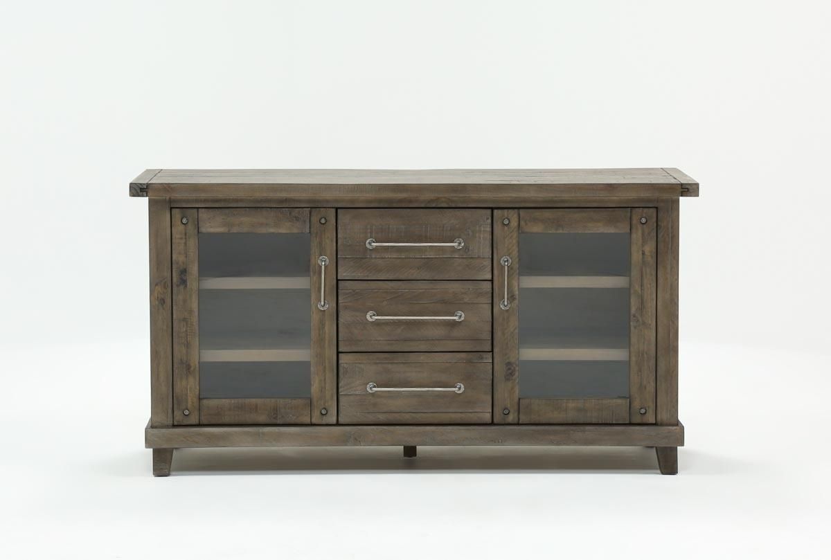Jaxon Grey Sideboard | Living Spaces With Latest Palazzo 87 Inch Sideboards (Photo 1 of 20)