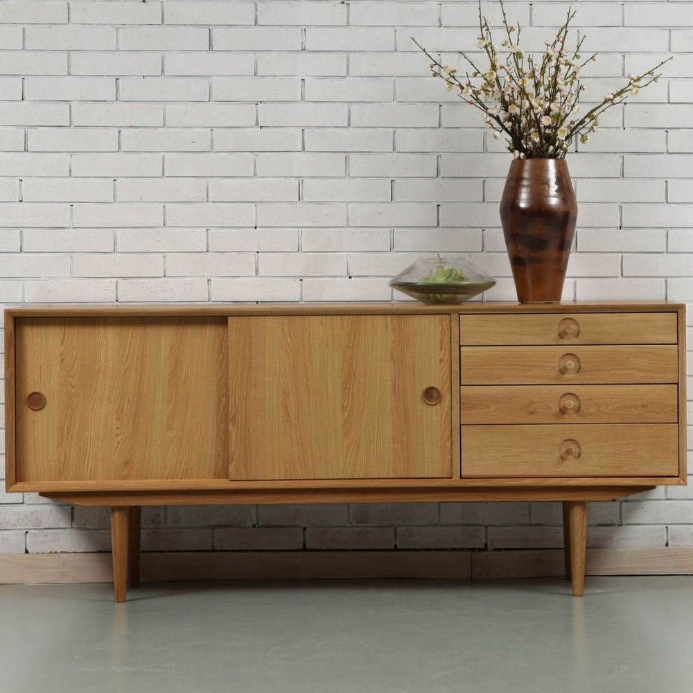 Jorgen Sideboard – Oak – 175x45x76cm – Icondesign Intended For Most Current Tobias 4 Door Sideboards (View 11 of 20)