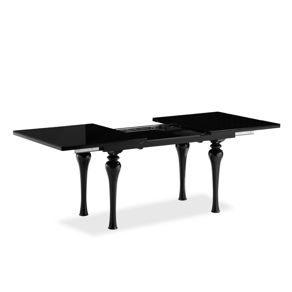 Laurent Upholstered Side Chairs With Preferred Laurent Black High Gloss Dining Table – Gloss Furniture (View 15 of 20)