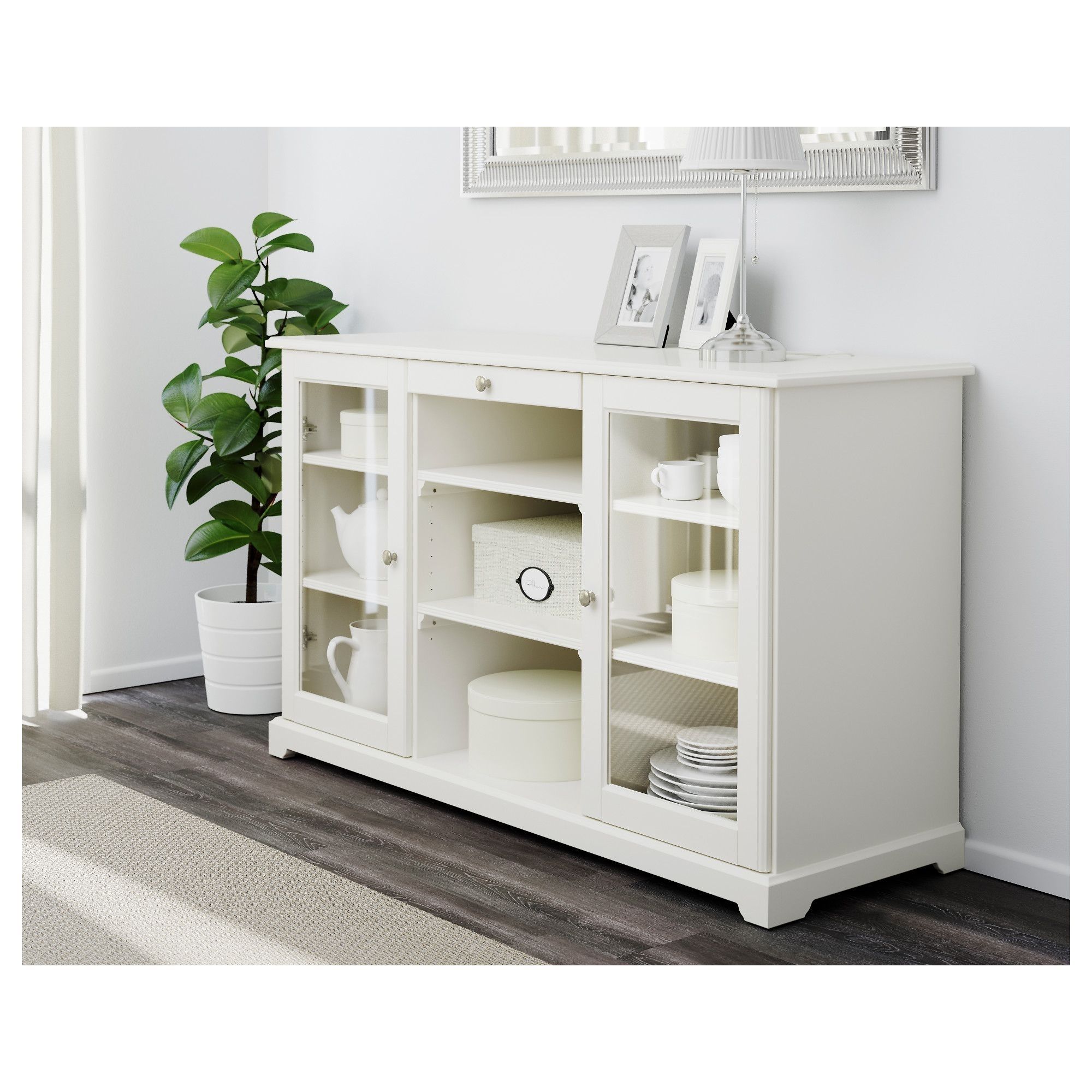 Liatorp Sideboard, White | Time To Redecorate! | Pinterest In Best And Newest Open Shelf Brass 4 Drawer Sideboards (View 17 of 20)