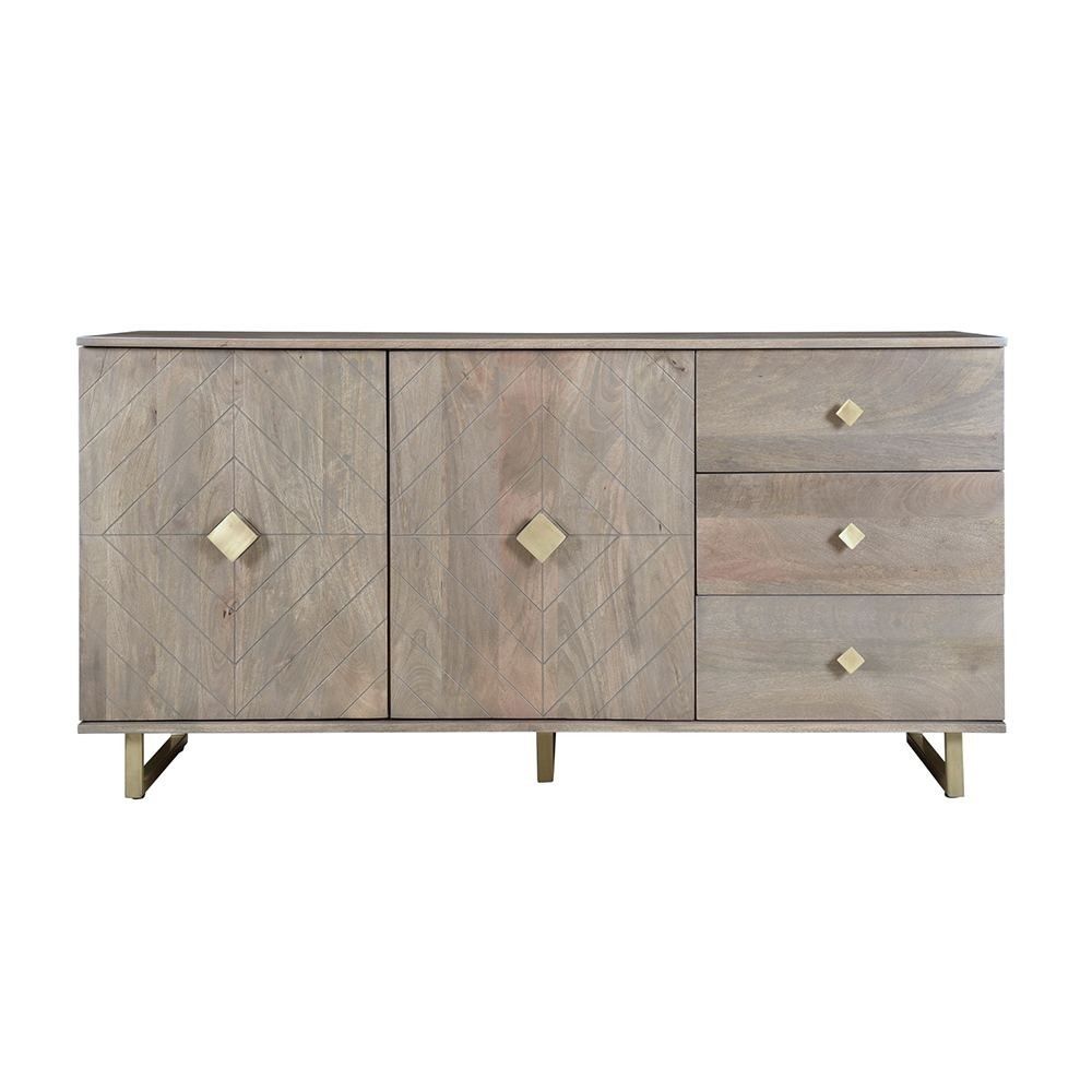 Livingchristiane Lemieux Smithson Sideboard 2 Doors 3 Drawers For Current Mango Wood 2 Door/2 Drawer Sideboards (View 20 of 20)