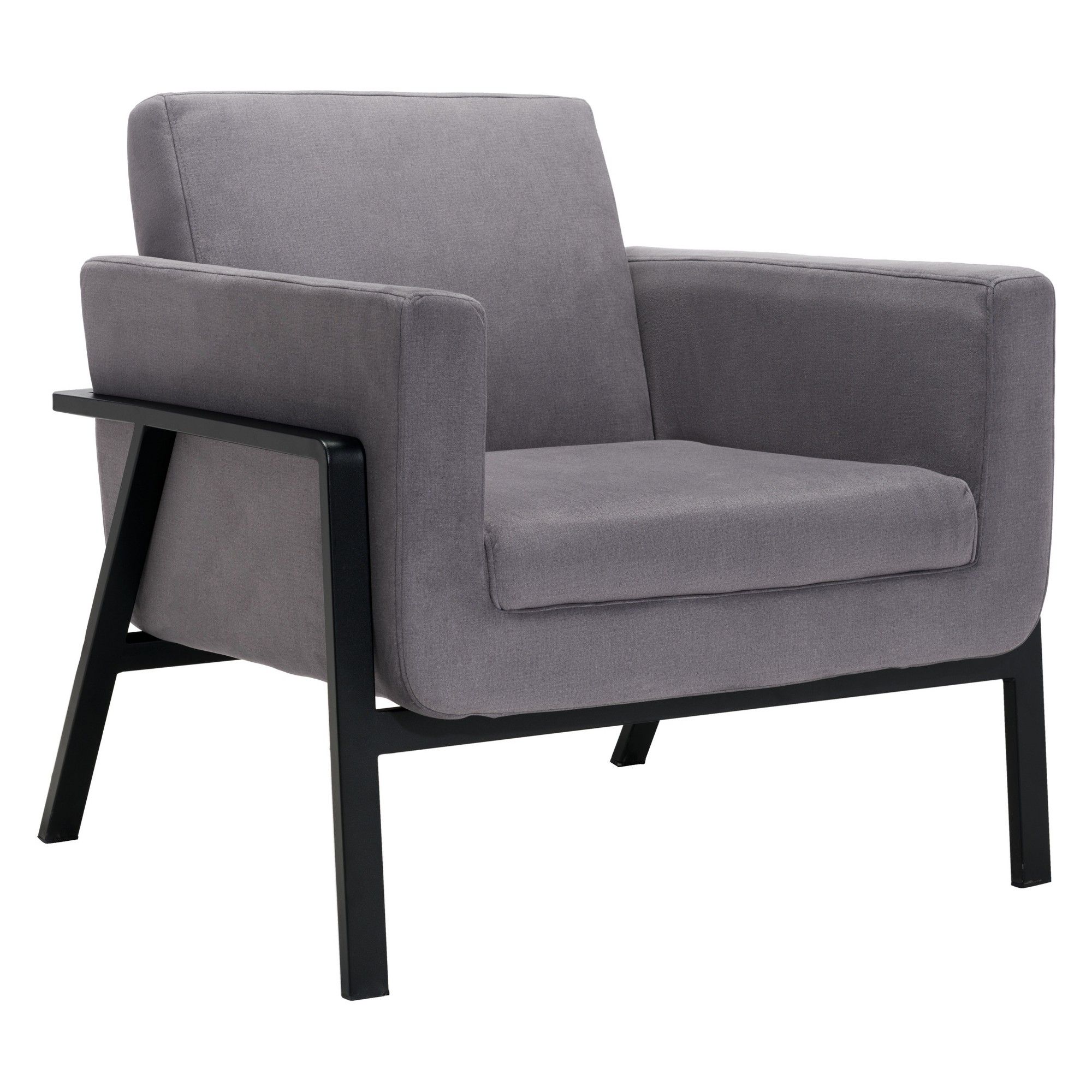Magnolia Home Demi Flannel Wing Side Chairs In Recent Modern Upholstered Lounge Chair Gray – Zm Home (View 17 of 20)