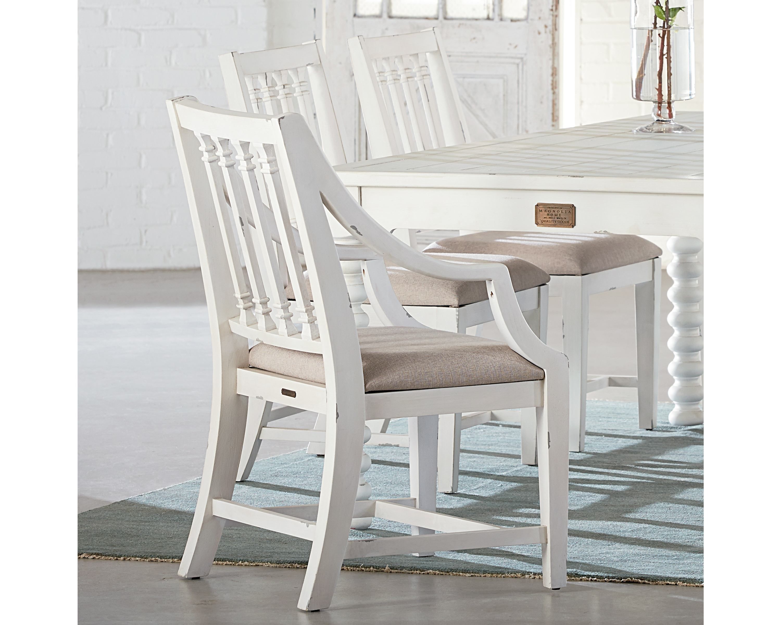 Magnolia Home Revival Jo's White Arm Chairs With Regard To Most Popular Revival Arm Chair – Magnolia Home (Photo 1 of 20)