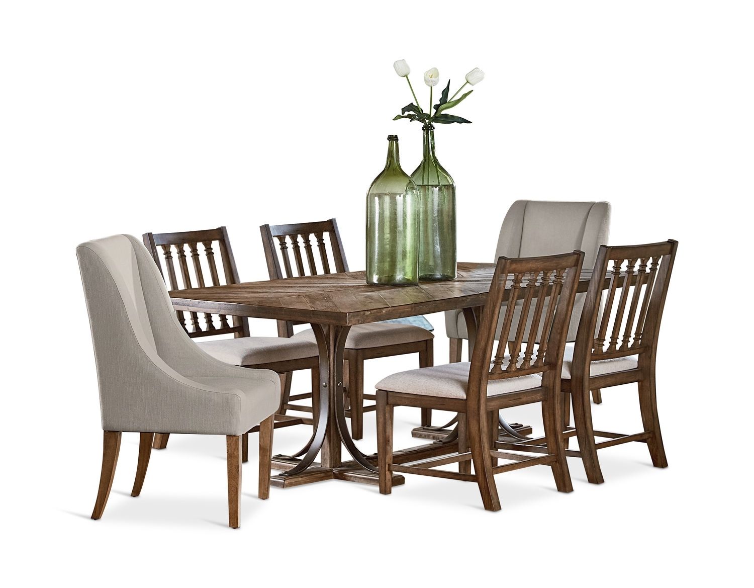 Magnolia Home Revival Side Chairs With Regard To Trendy Trestle Dining Table And 4 Revival Side (View 8 of 20)
