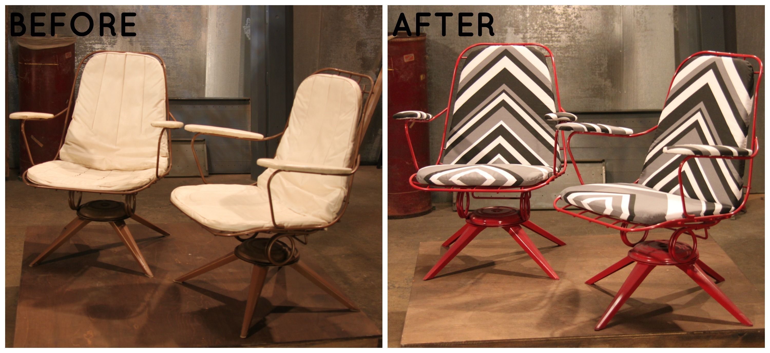 Market Host Chairs In Fashionable Recovered And Painted Mid Century Chairs. See More Flea Market Flip (Photo 2 of 20)