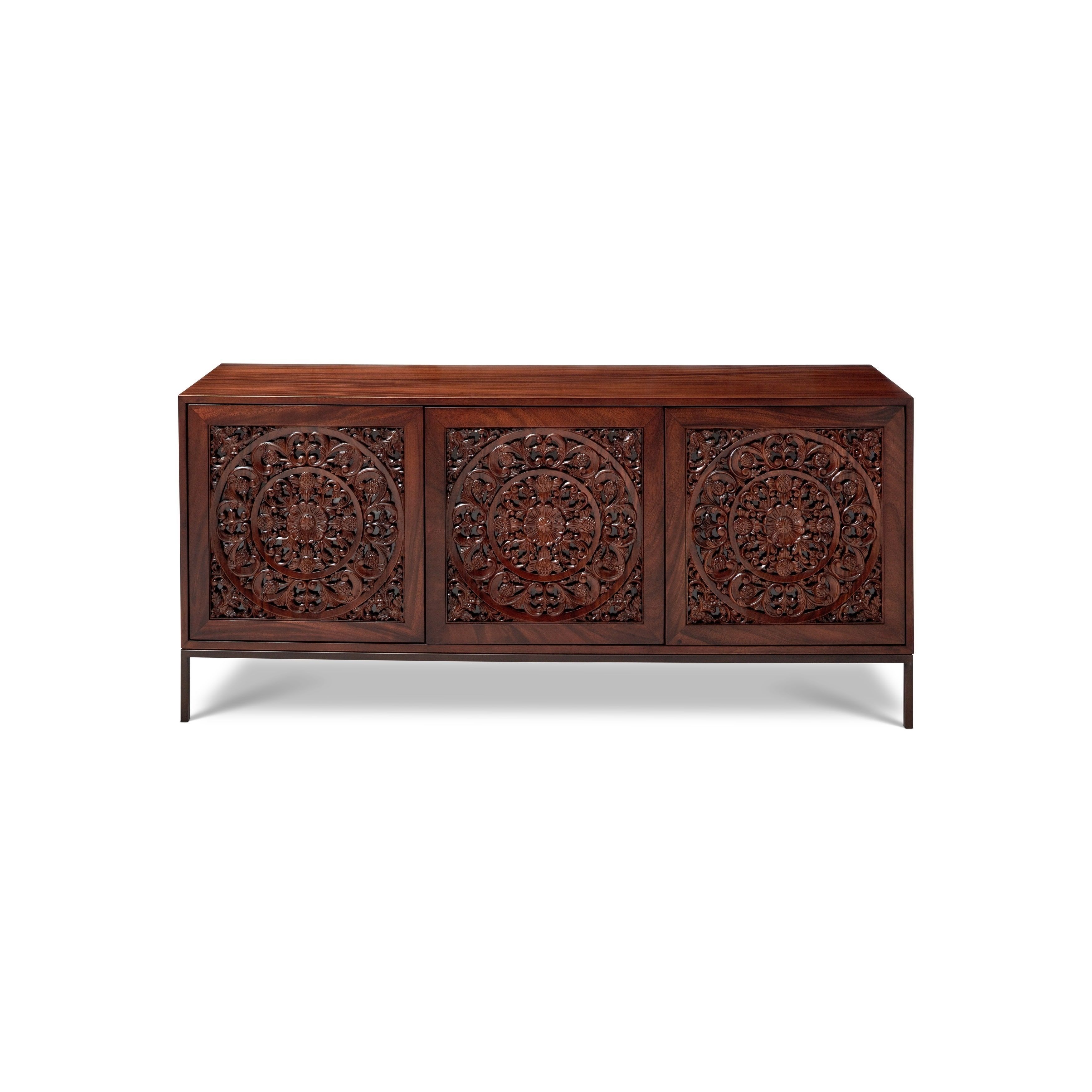 Maya Buffet, Brown | Maya, Buffet And Products Pertaining To Most Recently Released Corrugated Natural 4 Drawer Sideboards (View 18 of 20)