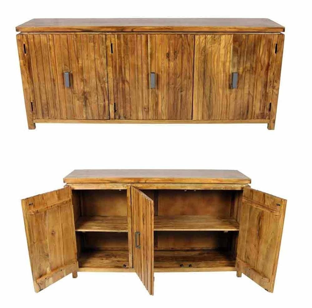 Meva Furniture – Spree Ogden 3 Door Sideboard In Acacia Wood Throughout 2018 Acacia Wood 4 Door Sideboards (View 10 of 20)