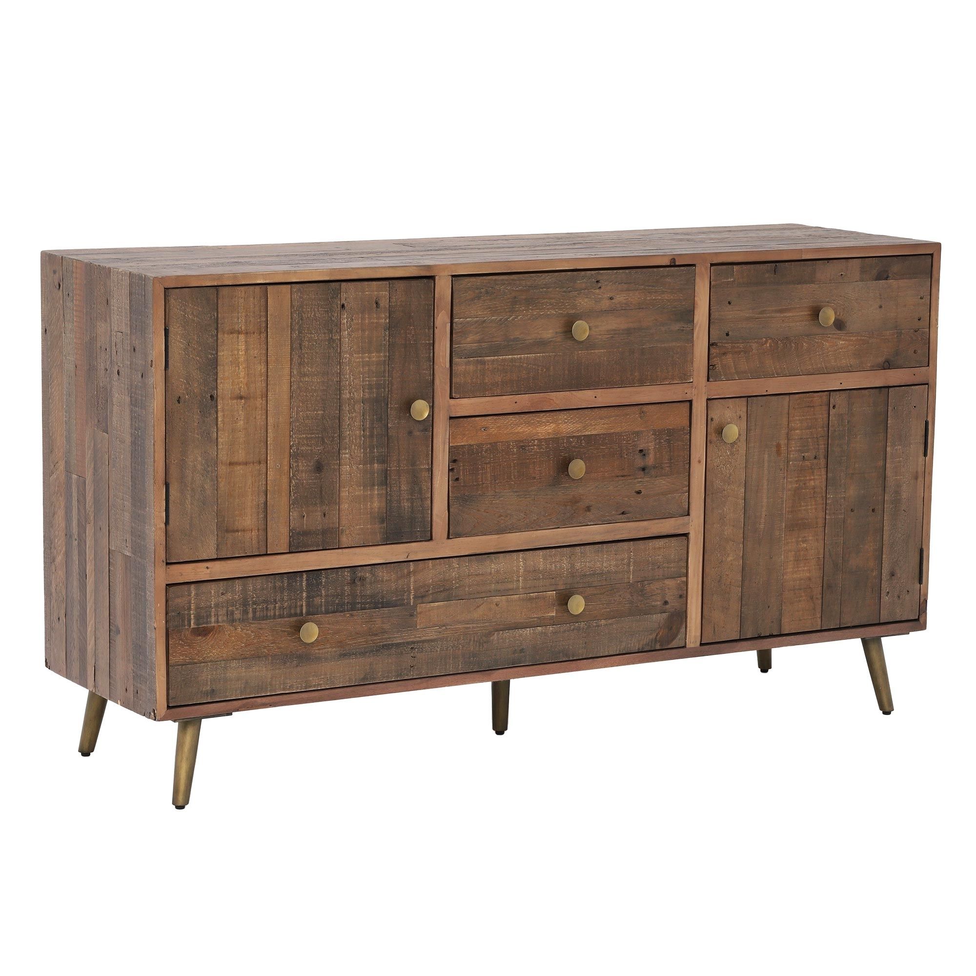 Modi 4 Drawer 2 Door Sideboard | Sideboards | Dining Room In Most Recently Released Open Shelf Brass 4 Drawer Sideboards (View 6 of 20)