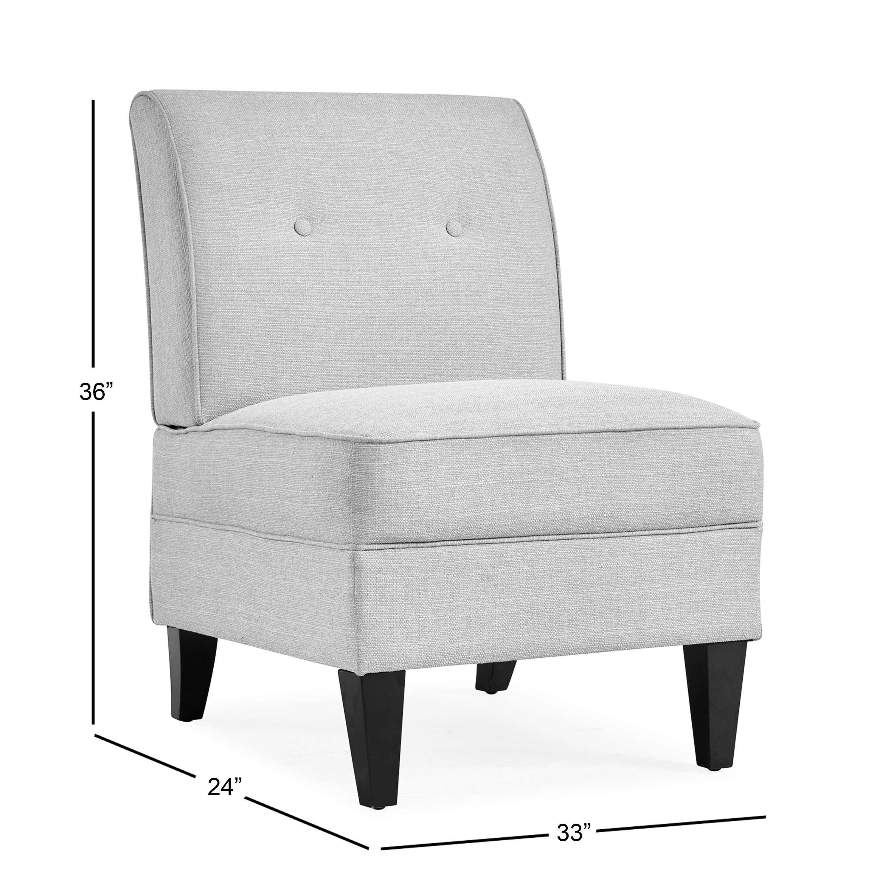 Most Current Armless Oatmeal Dining Chairs Within Shop Handy Living Courtney Oatmeal Linen Armless Chair – On Sale (Photo 1 of 20)
