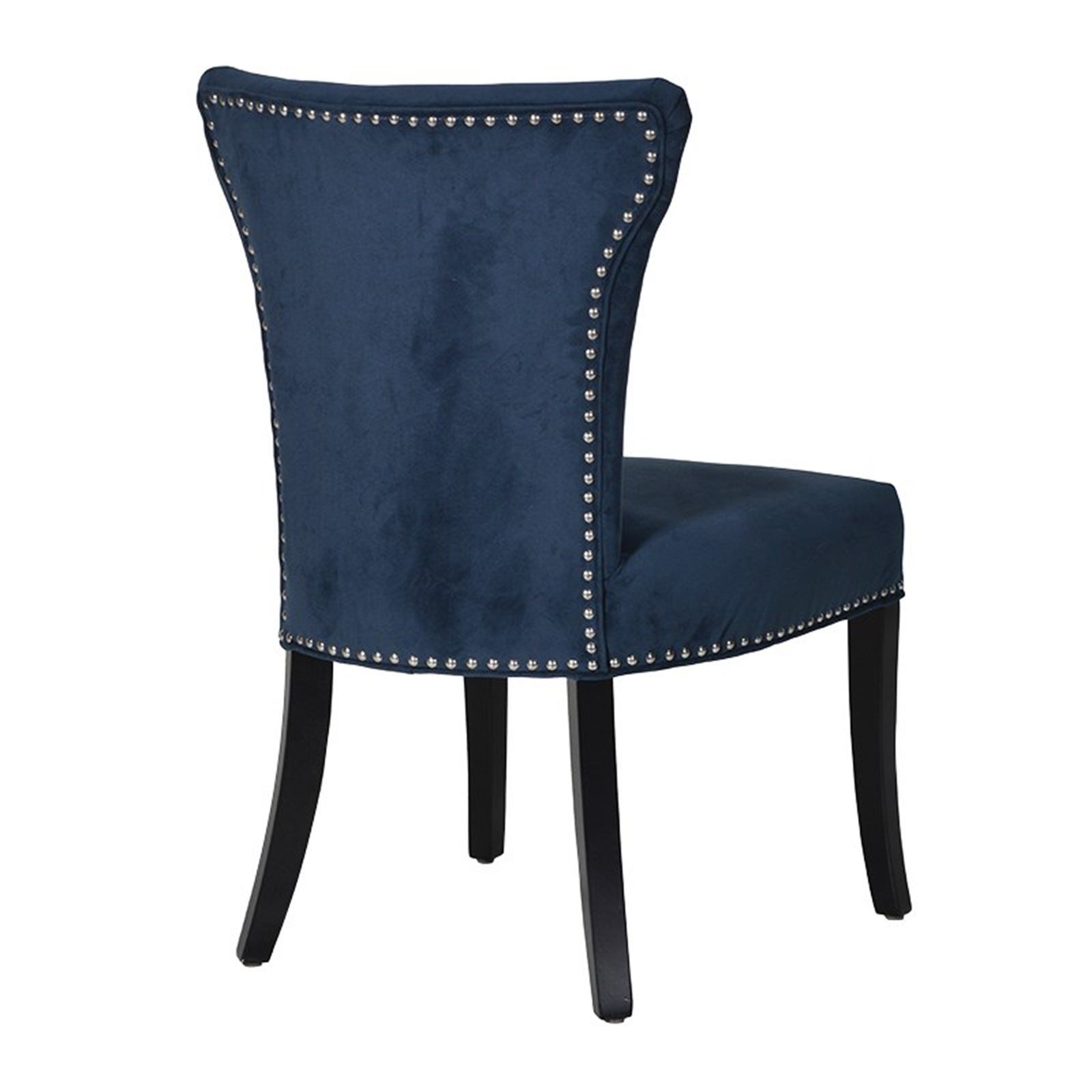 Most Popular Nautical Silver Side Chairs For Blue Dining Chair With Silver Studs (Photo 6 of 20)