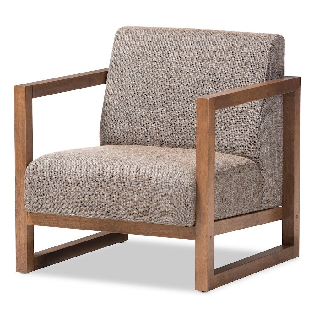 Most Popular Valencia Side Chairs With Upholstered Seat Intended For Valencia Mid Century Modern Walnut Wood Finished Gravel Fabric (View 18 of 20)