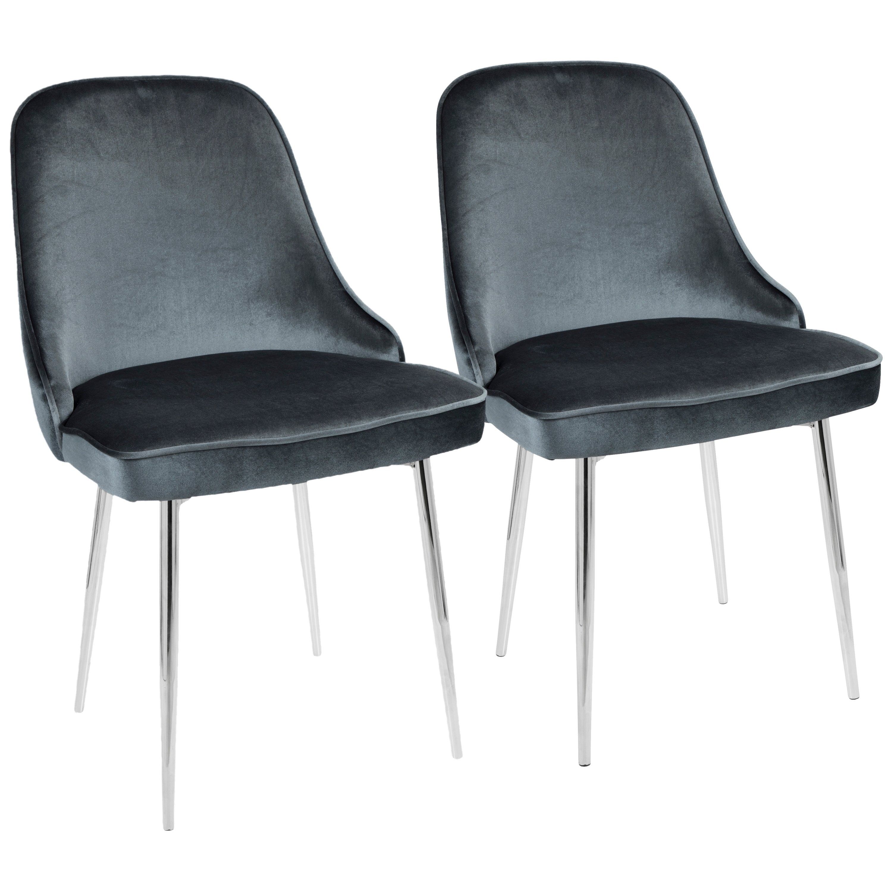Most Up To Date Dark Olive Velvet Iron Dining Chairs Throughout Shop Lumisource Marcel Contemporary Dining Chair (set Of 2) – Free (View 13 of 20)